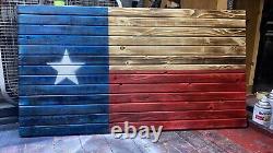 Rustic American Flag Concealment Compartment Cabinet Hidden Gun Storage Case