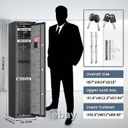 SRWTRCHRY 5 Rifle Gun Safe, Gun Cabinet for Shotgun, Digital Keypad Gun Storage