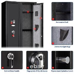 Safe Gun Long Rifle Cabinet Lock Storage Guns Locking Shotgun Quick Access