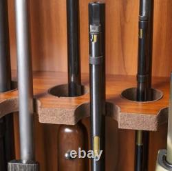 Safe Rifle Storage Cabinet Shotgun 8 Gun Locked Organizer Wood Display Home