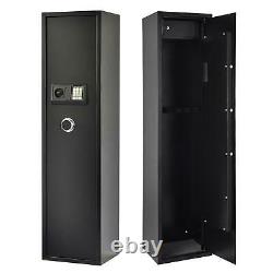 Security 5 Gun Rifle Electronic Lock Key Storage Safe Box Large Firearms Cabinet