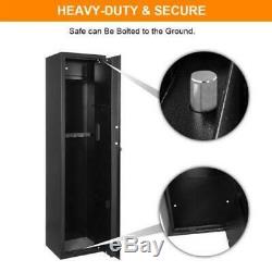 Security 5 Gun Rifle Shotgun Pistol Electronic Lock Storage Safe Box Solid Steel