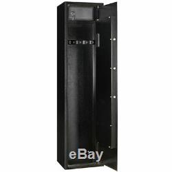 Security 5 Gun Rifle Shotgun Pistol Electronic Lock Storage Safe Cabinet Firearm