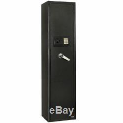 Security 5 Gun Rifle Shotgun Pistol Electronic Lock Storage Safe Cabinet Firearm