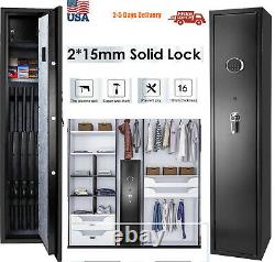 Security 5 Gun Rifle Storage Electronic Lock Shotgun Pistol Cabinet Safe Firearm