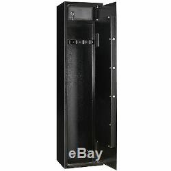 Security 5 Gun Rifle Storage Electronic Lock Shotgun Pistol Cabinet Safe Firearm