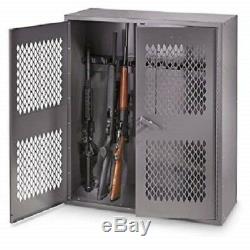 Shotgun Rifle Gun Storage Cabinet Locker 36 x 42 Safe Firearm Organizer Metal