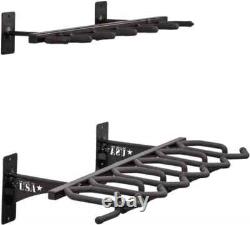 Shotgun Rifle Rack Wall Mount Holder Vertical 6-Gun Display Organizer Metal USA