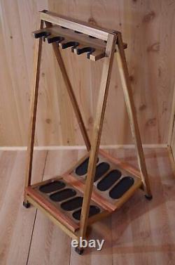 Shotgun Storage Rack Rifle Display Rack Standing Floor Holder Hardwood Hunting