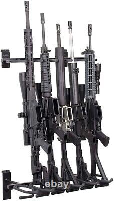 Slatwall 6 Gun Rack & Rifle Storage Holds Winchester Remington Ruger Firearm NEW