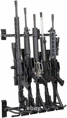 Slatwall 6 Gun Rack and Rifle Storage Holds Winchester Remington Ruger Firearms