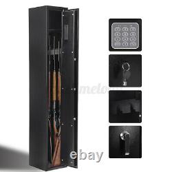 Snailhome 5 Gun Rifle Storage Safe Box Security Wall Cabinet Dual Lock Alarm b