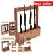 Space-saving Walnut Gun Rack With Scratch Resistant Finish Easy Assembly