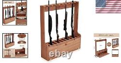 Space-Saving Walnut Gun Rack with Scratch Resistant Finish Easy Assembly