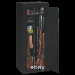 Stack-On Convertible 18-Gun Firearm Cabinet Safe, Storage, Steel, Lockable Black