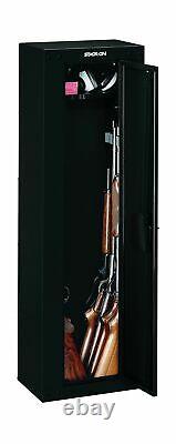 Stack On GCB 8RTA Steel 8 Gun Security Cabinet Shelf Storage Black Organizer New