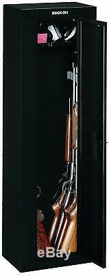 Steel 8 Gun Rifle Safe Lock Box Storage Locker Security Cabinet Ammunition