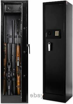 Steel Electronic Storage Rifle Gun Safe for Firearms, Valuables, Anti-Theft