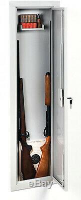 Storage Cabinet Full Length In Wall Security Gun Safe Removable Steel Shelves