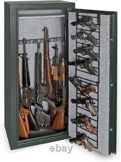 Storage Organizer Cabinet Pistol Rifle Gun Safe Display Hook Shelf Firearm Rack