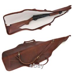 TOURBON Hunting Leather Rifle Soft Case Gun Scope Bag Safe Slip Carrying Storage
