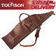 Tourbon Leather Rifle Case Soft Padded Scope Carry Gun Sling Bag Ammo Strap Pack