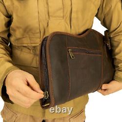 TOURBON Leather Rifle Slip Bag Scoped Soft Padded Cover 50 Hunting Gun Storage