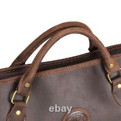 TOURBON Leather Rifle Slip Bag Scoped Soft Padded Cover 50 Hunting Gun Storage