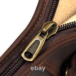 TOURBON Leather Rifle Slip Bag Scoped Soft Padded Cover 50 Hunting Gun Storage