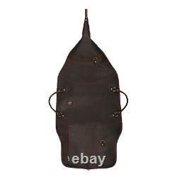 TOURBON Leather Rifle Slip Bag Scoped Soft Padded Cover 50 Hunting Gun Storage