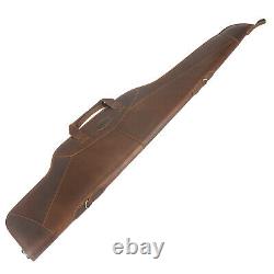 TOURBON Vintage Leather Hunting Range 50 Rifle Case Gun Scope Storage Bag Gift