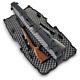 Tsa Approved Double Rifle Hard Carry 53 Case Foam Pad Scoped 2 Gun Storage Lock
