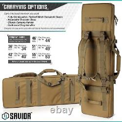 Tactical Double Rifle Gun Case Range Bag Handgun Pistol Shotgun Storage Backpack