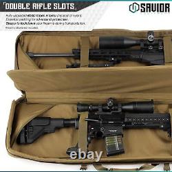 Tactical Double Rifle Gun Case Range Bag Handgun Pistol Shotgun Storage Backpack