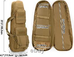 Tactical Double Rifle Soft Case Padded Firearm Gun Storage Range Bag Backpack