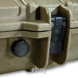 Tactical Hard Rifle Case with Foam Padding Lockable Travel Gun Storage Heavy Duty