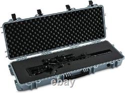 Tactical Hard Rifle Case with Foam Padding Lockable Travel Gun Storage Heavy Duty