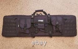 Tactical Range Double Rifle Bag Gun Case Backpack Handgun Pistol Shotgun Storage