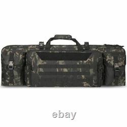 Tactical Rifle Gun Case Soft Padded Double Range Carry Bag Storage Molle Hunting