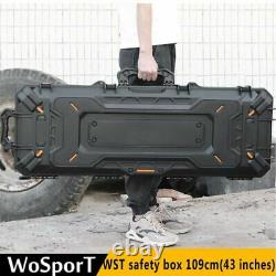 Tactical Rifle Hard Case Gun Shell Storage Box Safe Waterproof Weather 43 Inch