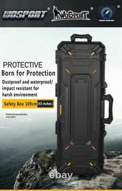 Tactical Rifle Hard Case Gun Shell Storage Box Safe Waterproof Weather 43 Inch
