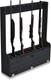 Ten Gun Wooden Standing Floor Gun Display Rack With Storage Compartment Garage