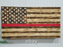 Thin Red Line American Flag Gun Concealment Cabinet Secret Hidden Storage Case