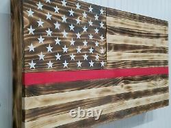 Thin Red Line American Flag Gun Concealment Cabinet Secret Hidden Storage Case