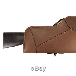 Tourbon Hunting Rifle Case Gun Storage Slip Bag Scope Cover Top Genuine Leather