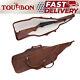 Tourbon Leather Rifle Carrying Scope Case Soft Lined Gun Slip Storage Sling Bag
