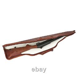 Tourbon Leather Rifle Carrying Scope Case Soft Lined Gun Slip Storage Sling Bag