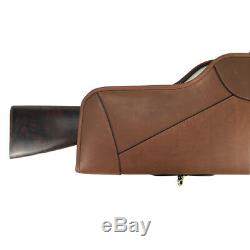Tourbon Leather Rifle Case Gun Slip Bag Scoped Cover Padded Full Zipper Storage