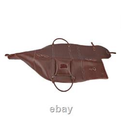 Tourbon Leather Rifle Case Soft Padded Scope Carry Gun Sling Bag Ammo Pack