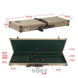 Tourbon Vintage Shotgun Box Case Gun Safety Cabinet Storage Canvas Leather Hunt